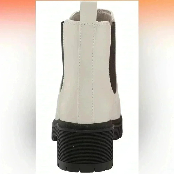 Amazon Essentials Women’s Combat Chelsea Boots, Black/Off White, Size 10 - Picture 3 of 16